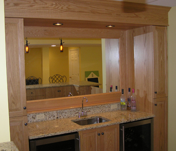 oak bar kitchen